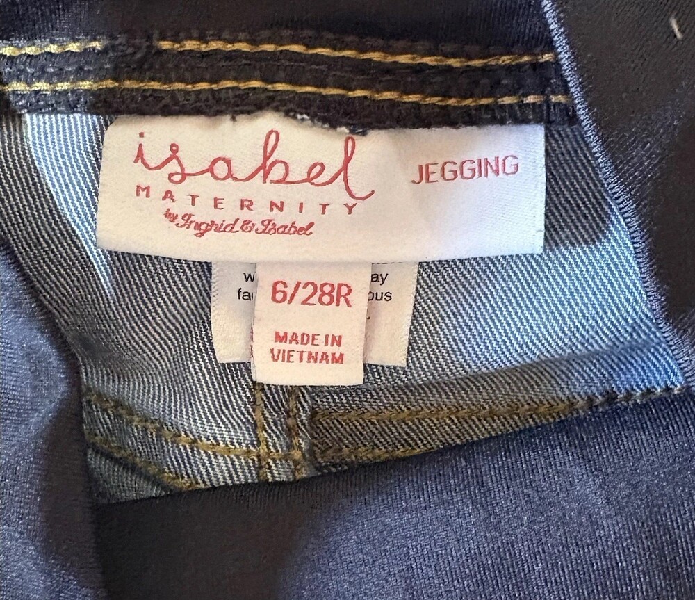 Isabel Maternity Jeggings Womens 6/28R Blue Stretch Denim Pull On - Picture 3 of 8